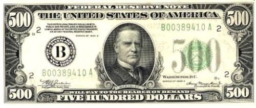500 President Mckinley Jew Dollar