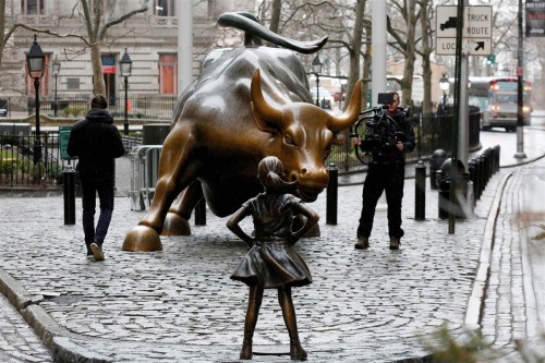 bull girl stock exchange