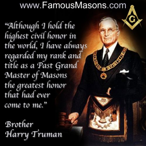 harry truman famous mason