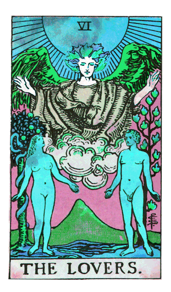 Lovers Tarot Psychedelic