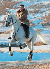 kim jon un white horse