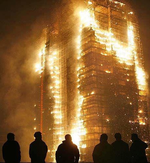 madrid skyscraper fire